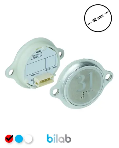 KONE KM863052G069H031 KDS STD BUTON, KIRMIZI, YUVARLAK, KULAKLI, SBS.31
