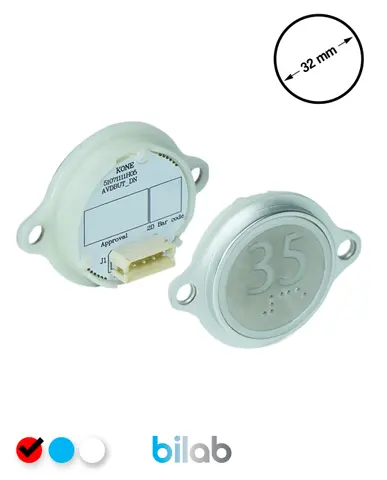 KONE KM863052G069H035 KDS STD BUTON, KIRMIZI, YUVARLAK, KULAKLI, SBS.35