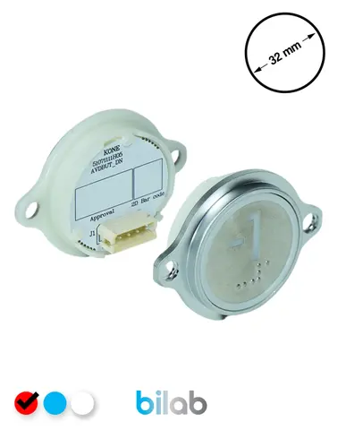 KONE KM863052G069H071 KDS STD BUTON, KIRMIZI, YUVARLAK, KULAKLI, SBS.-1