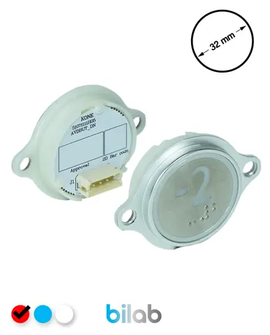 KONE KM863052G069H072 KDS STD BUTON, KIRMIZI, YUVARLAK, KULAKLI, SBS.-2