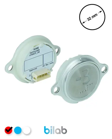KONE KM863052G069H073 KDS STD BUTON, KIRMIZI, YUVARLAK, KULAKLI, SBS.-3
