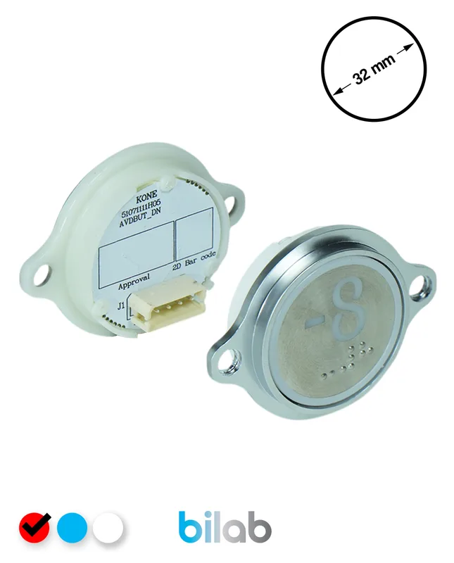 KONE KM863052G069H078 KDS STD BUTON, KIRMIZI, YUVARLAK, KULAKLI, SBS.-8