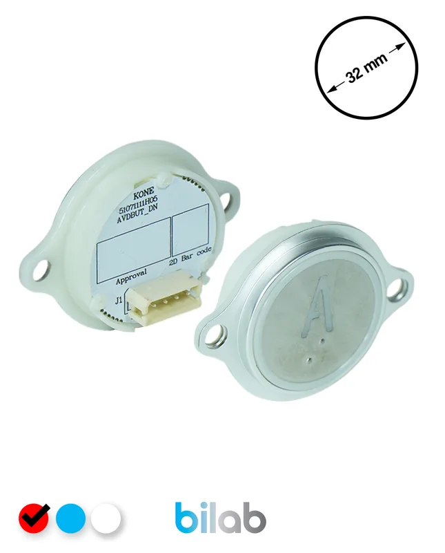 KONE KM863052G069H120 KDS STD BUTON, KIRMIZI, YUVARLAK, KULAKLI, SBS.A