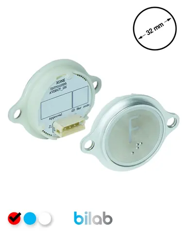 KONE KM863052G069H125 KDS STD BUTON, KIRMIZI, YUVARLAK, KULAKLI, SBS.F