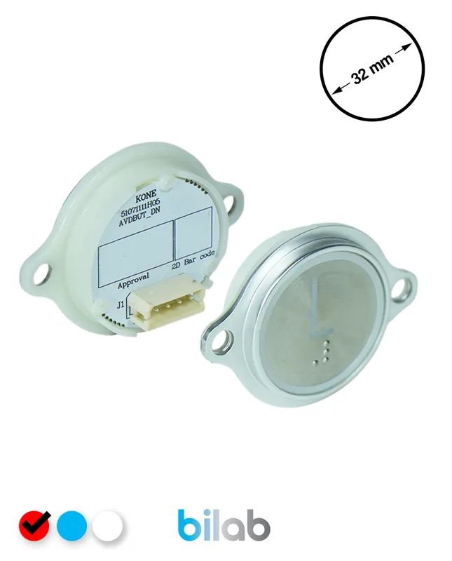 KONE KM863052G069H131 KDS STD BUTON, KIRMIZI, YUVARLAK, KULAKLI, SBS.L