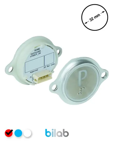 KONE KM863052G069H135 KDS STD BUTON, KIRMIZI, YUVARLAK, KULAKLI, SBS.P