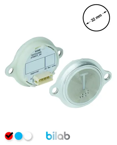 KONE KM863052G069H139 KDS STD BUTON, KIRMIZI, YUVARLAK, KULAKLI, SBS.T