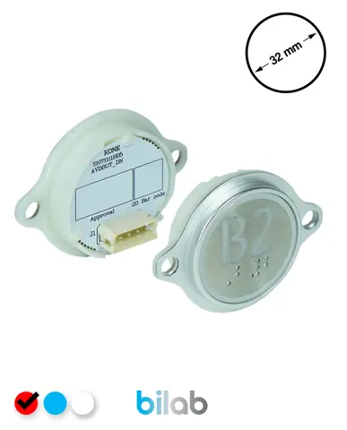 KONE KM863052G069H172 KDS STD BUTON, KIRMIZI, YUVARLAK, KULAKLI, SBS.B2
