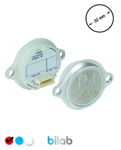 KONE KM863052G069H254 KDS STD BUTON, KIRMIZI, YUVARLAK, KULAKLI, SBS.P4