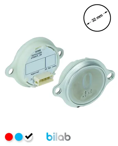 KM863052G081H000 KDS STD BUTON, BEYAZ, YUVARLAK, KULAKLI, SBS.0 – KONE uyumlu
