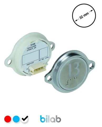 KM863052G081H013 KDS STD BUTON, BEYAZ, YUVARLAK, KULAKLI, SBS.13 – KONE uyumlu