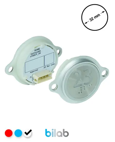 KM863052G081H023 KDS STD BUTON, BEYAZ, YUVARLAK, KULAKLI, SBS.23 – KONE uyumlu