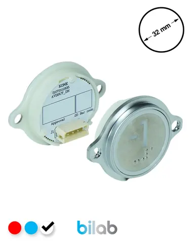 KM863052G081H071 KDS STD BUTON, BEYAZ, YUVARLAK, KULAKLI, SBS.-1 – KONE uyumlu