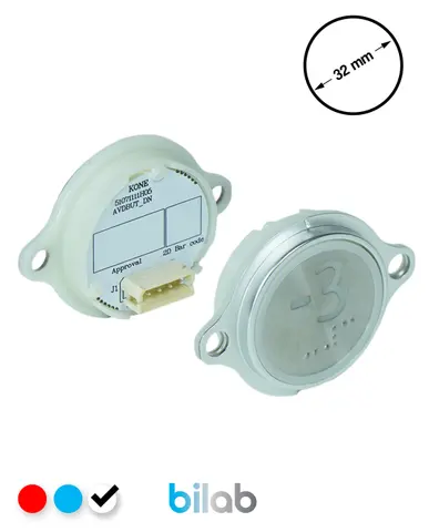 KM863052G081H073 KDS STD BUTON, BEYAZ, YUVARLAK, KULAKLI, SBS.-3 – KONE uyumlu
