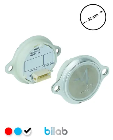 KM863052G081H074 KDS STD BUTON, BEYAZ, YUVARLAK, KULAKLI, SBS.-4 – KONE uyumlu