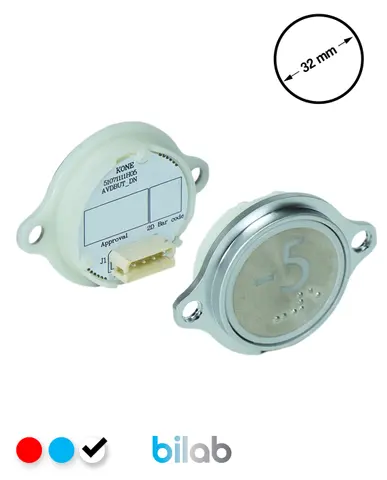 KM863052G081H075 KDS STD BUTON, BEYAZ, YUVARLAK, KULAKLI, SBS.-5 – KONE uyumlu