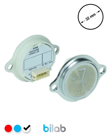 KM863052G081H077 KDS STD BUTON, BEYAZ, YUVARLAK, KULAKLI, SBS.-7 – KONE uyumlu