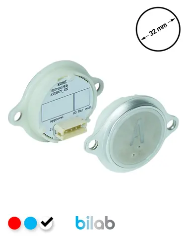 KM863052G081H120 KDS STD BUTON, BEYAZ, YUVARLAK, KULAKLI, SBS.A – KONE uyumlu