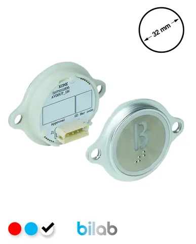 KM863052G081H121 KDS STD BUTON, BEYAZ, YUVARLAK, KULAKLI, SBS.B – KONE uyumlu