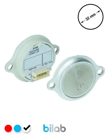 KM863052G081H125 KDS STD BUTON, BEYAZ, YUVARLAK, KULAKLI, SBS.F – KONE uyumlu