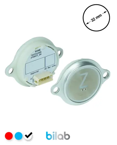 KM863052G081H145 KDS STD BUTON, BEYAZ, YUVARLAK, KULAKLI, SBS.Z – KONE uyumlu
