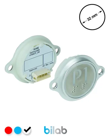 KM863052G081H218 KDS STD BUTON, BEYAZ, YUVARLAK, KULAKLI, SBS.P1 – KONE uyumlu
