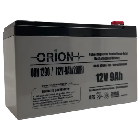 ORN1290 BATTERY, KURU AKÜ, 12V, 9AH, 20HR – ORION uyumlu