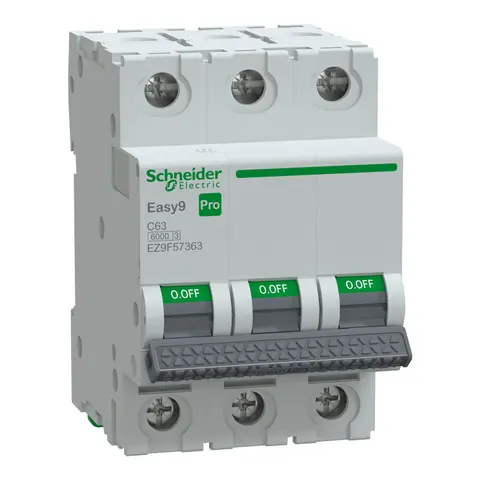 EZ9F57363 OTOMATİK SİGORTA, EASY9 PRO, 3P, 63A – SCHNEIDER uyumlu