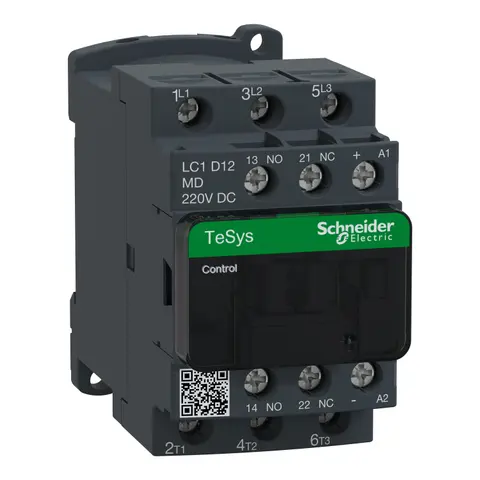 SCHNEIDER LC1D12MD TESYS DECA ANA KONTAKTÖR, 220VDC, 12A, 3P(3NO)