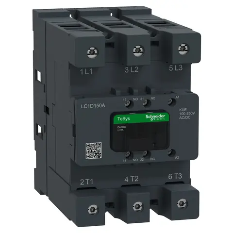 SCHNEIDER LC1D150AKUE TESYS DECA ANA KONTAKTÖR, 220VDC, 150A, 3P(3NO)