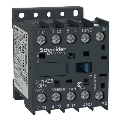 SCHNEIDER LC1K0910M7 TESYS K MİNİ KONTAKTÖR, 230VAC, 9A, 4P