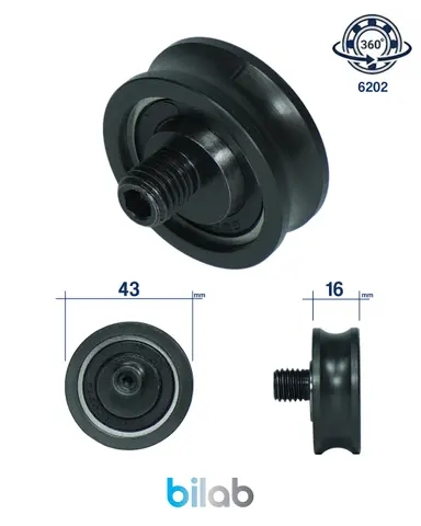 SELCOM KM257620 DOOR ROLLER, KAPI MAKARASI, 3201.05.0058/C, D43, M12, W16