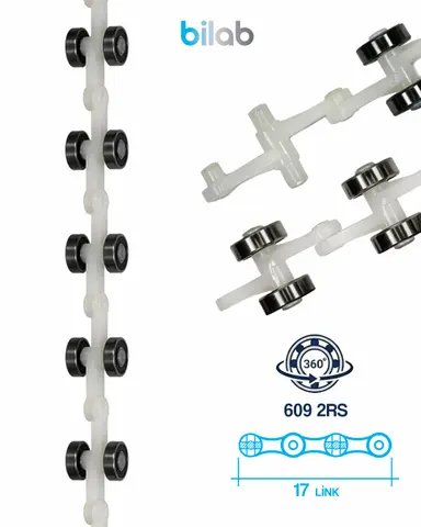 UNIPARTS SCH409585-17 EL BANDI DÖNÜŞ RULMAN ZİNCİRİ, 17 LINK