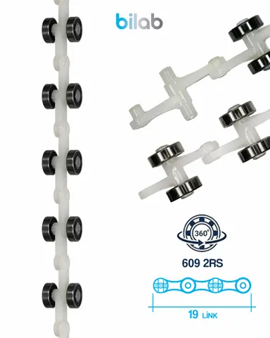 UNIPARTS SCH409585-19HC EL BANDI DÖNÜŞ RULMAN ZİNCİRİ, 19 LINK